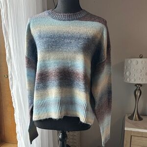 Elegant Striped Crew Neck Sweater